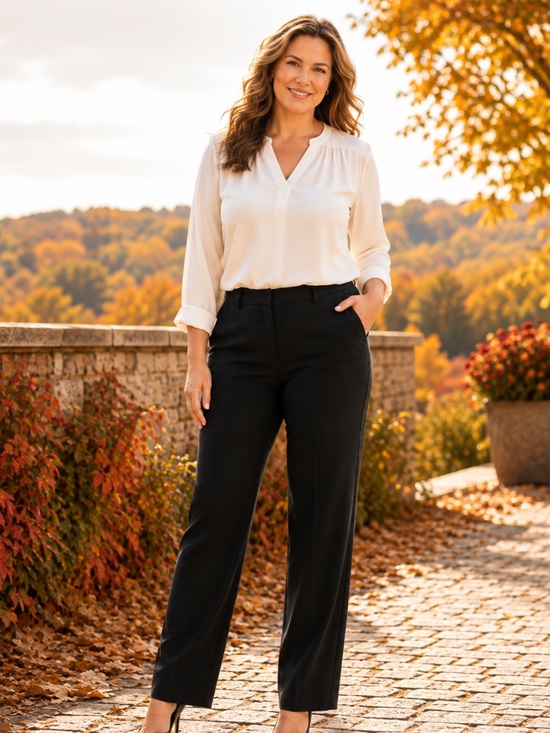 Talbots Pants - Talbots Heritage Black belt looped high waisted trouser Pants Size 12